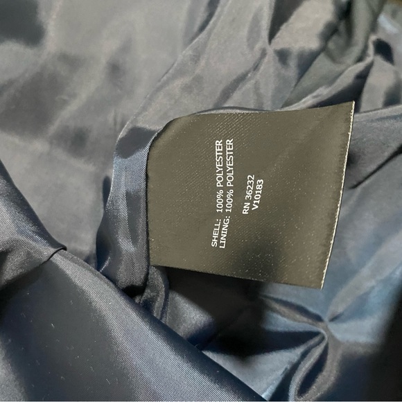 NWT ELLEN TRACY Women's City Rain Jacket with Hood Size Large Navy Blue NWT $150 - Picture 4 of 7